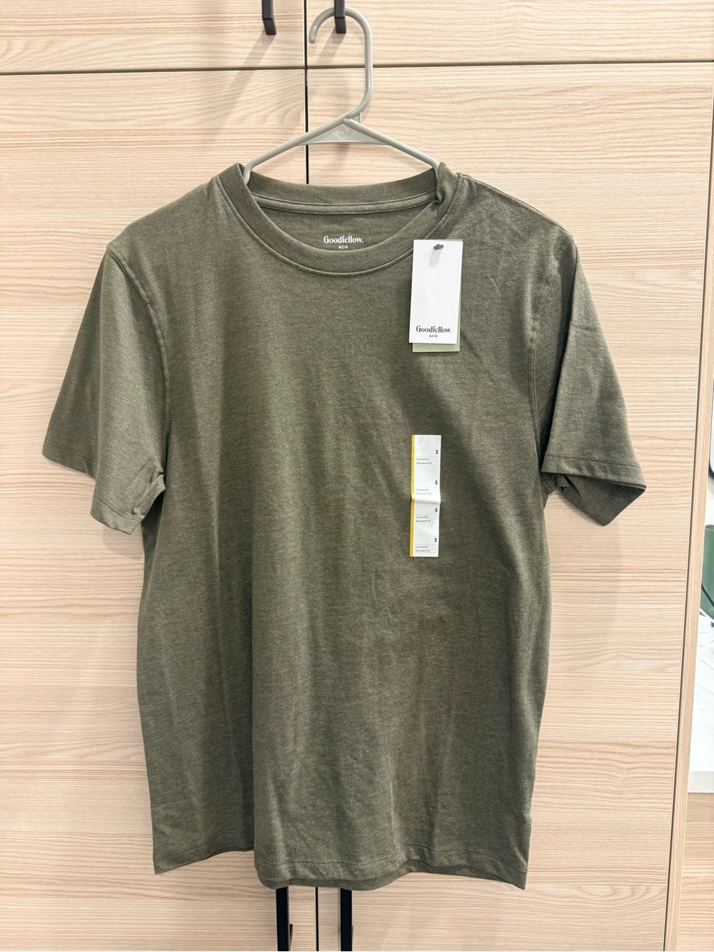 Goodfellow & Co Men's Olive Green Crew Neck Short Sleeve Tee